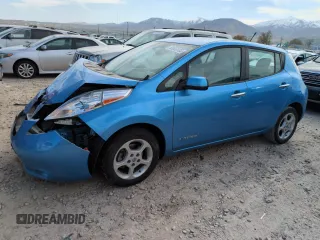 2013 Nissan LEAF SL with VIN 1N4AZ0CP4DC423984, listed as a Copart auction lot 52633125 with 61,229 mi miles and Salvage Title. Bid and sale history available at DreamBid. Image 1.