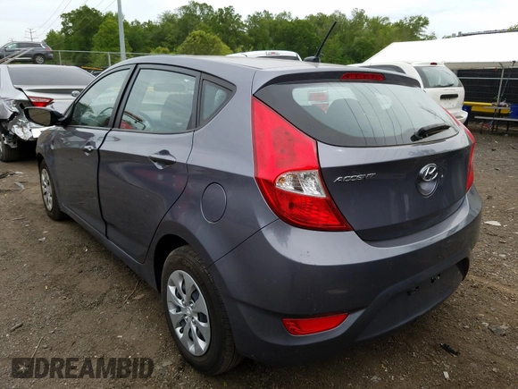2017 Hyundai Accent SE with VIN KMHCT5AE4HU334169, listed as a Copart auction lot 88025715 with 47,616 mi miles and Non Repairable. Bid and sale history available at carsss.com. Image 3.