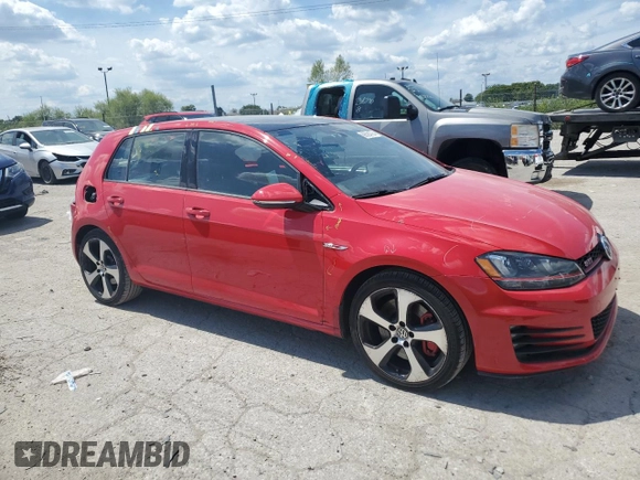 2016 Volkswagen Golf GTI SE w/Performance Pkg with VIN 3VW547AUXGM056004, listed as a Copart auction lot 66594794 with 95,176 mi miles and Salvage Title. Bid and sale history available at carsss.com. Image 4.