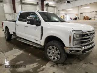 2024 Ford F-350 XL with VIN 1FT8W3BT2REC93958, listed as a Copart auction lot 47363735 with 17,143 mi miles and Salvage Title. Bid and sale history available at DreamBid. Image 4.