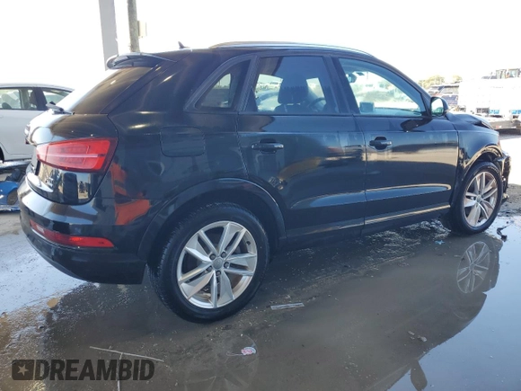 2017 Audi Q3 Premium with VIN WA1ECCFS3HR013012, listed as a Copart auction lot 53105645 with 87,520 mi miles and Clean Title. Bid and sale history available at carsss.com. Image 3.