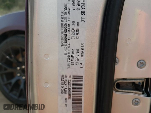 2019 Dodge Charger SRT Hellcat with VIN 2C3CDXL95KH598366, listed as a Copart auction lot 68526184 with 82,679 mi miles and Salvage Title. Bid and sale history available at DreamBid. Image 13.