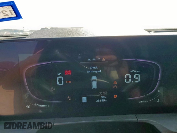 2024 Kia Telluride EX with VIN 5XYP3DGC6RG428871, listed as a Copart auction lot 60155385 with 28,189 mi miles and Salvage title. Bid and sale history available at DreamBid. Image 9.