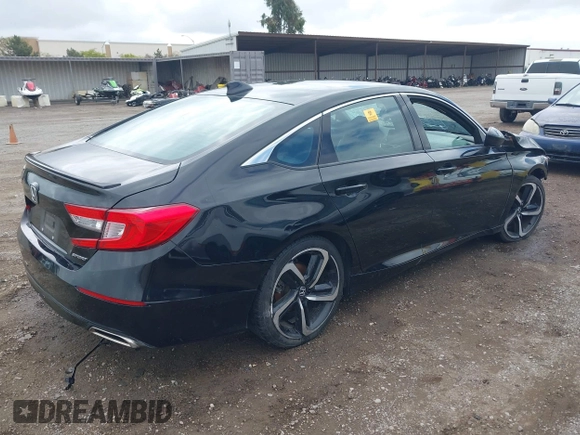 2019 Honda Accord Sport with VIN 1HGCV1F34KA027528, listed as a IAAI auction lot 42146346 with 51,221 mi miles and . Bid and sale history available at DreamBid. Image 4.