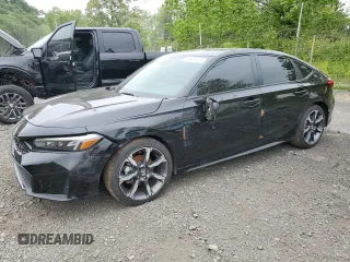2025 Honda Civic Sport Touring z VIN 19XFL4H9XSE002506, wystawiony jako Copart lot #58991625 z przebiegiem 5 380 mil mil oraz Szkoda całkowita • Salvage title. Historia ofert i sprzedaży dostępna na DreamBid. Obrazek 1.
