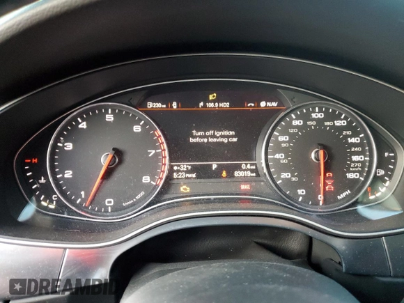 2015 Audi A7 3.0 Prestige with VIN WAU2GAFC1FN007530, listed as a Copart auction lot 43942015 with 83,019 mi miles and Clean Title. Bid and sale history available at carsss.com. Image 9.