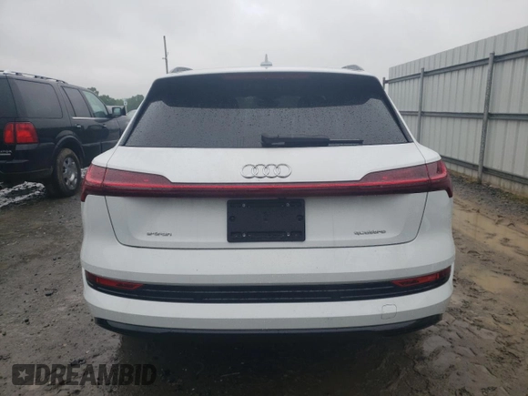 2022 Audi e-tron Premium with VIN WA1AAAGE2NB014917, listed as a Copart auction lot 50104223 with 25,123 mi miles. Bid and sale history available at carsss.com. Image 6.