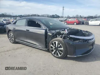 2024 Lucid Air Pure with VIN 50EA1PGA6RA002444, listed as a Copart auction lot 42819025 with 2,705 mi miles and Salvage Title. Bid and sale history available at carsss.com. Image 4.