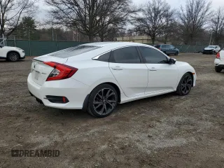 2019 Honda Civic Sport with VIN 19XFC2F88KE201021, listed as a Copart auction lot 50538065 with 104,321 mi miles and Salvage title. Bid and sale history available at DreamBid. Image 3.