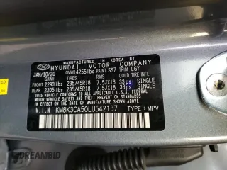 2020 Hyundai Kona Limited with VIN KM8K3CA50LU542137, listed as a Copart auction lot 71303652 with 7,416 mi miles. Bid and sale history available at carsss.com. Image 13.