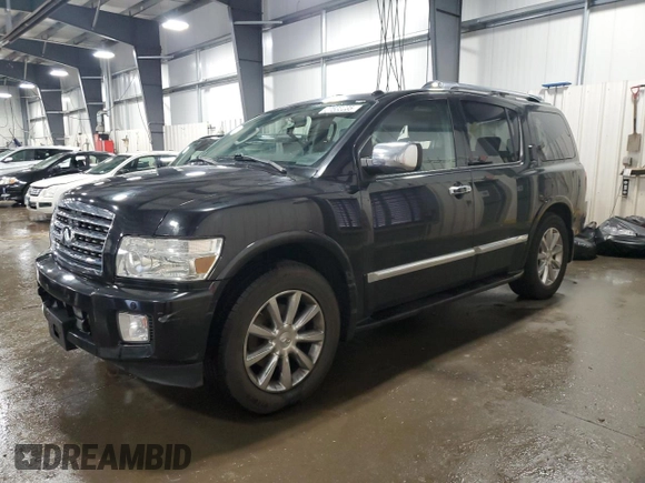 2010 Infiniti QX56 with VIN 5N3ZA0NE4AN903946, listed as a Copart auction lot 60535685 with 204,634 mi miles and Salvage title. Bid and sale history available at DreamBid. Image 1.