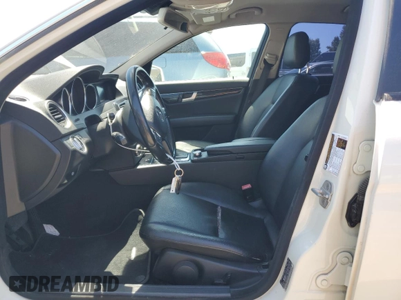 2012 Mercedes-Benz C with VIN WDDGF4KB9CA678589, listed as a Copart auction lot 56344084 with 46,850 mi miles and Salvage title. Bid and sale history available at DreamBid. Image 7.