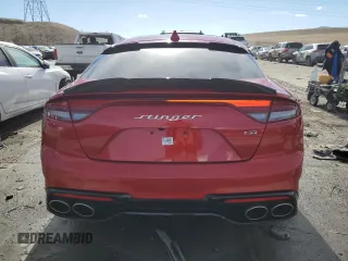 2023 Kia Stinger GT2 with VIN KNAE55LC4P6133603, listed as a Copart auction lot 43365515 with 16,598 mi miles and Salvage Title. Bid and sale history available at carsss.com. Image 6.