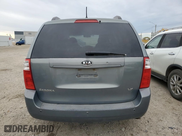 2009 Kia Sedona LX with VIN KNDMB233196318832, listed as a Copart auction lot 75229804 with 350,784 mi miles and Clean Title. Bid and sale history available at carsss.com. Image 6.