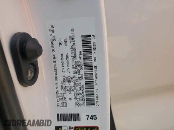 2018 Toyota Tacoma SR5 z VIN 3TMAZ5CN0JM056596, wystawiony jako Copart lot #58373385 z przebiegiem 60 798 mil mil oraz Szkoda całkowita • Salvage title. Historia ofert i sprzedaży dostępna na DreamBid. Obrazek 13.