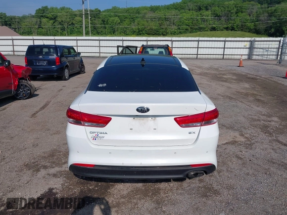 2016 Kia Optima EX with VIN 5XXGU4L38GG091950, listed as a IAAI auction lot 42440645 with 65,356 mi miles and . Bid and sale history available at DreamBid. Image 16.
