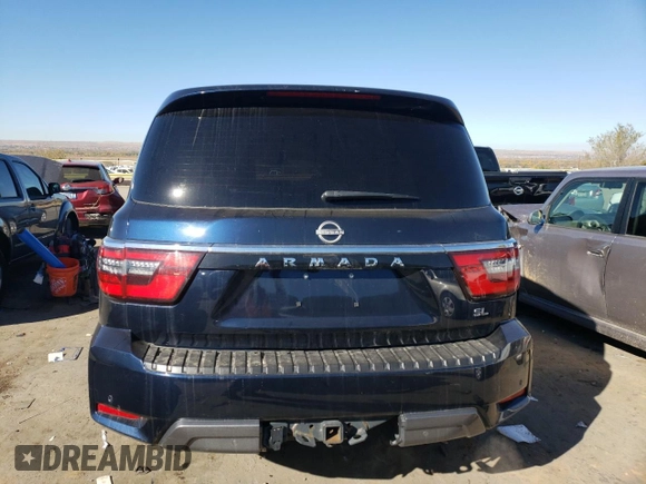 2022 Nissan Armada SL with VIN JN8AY2BB3N9814156, listed as a Copart auction lot 79773334 with 62,860 mi miles and Salvage Title. Bid and sale history available at carsss.com. Image 6.