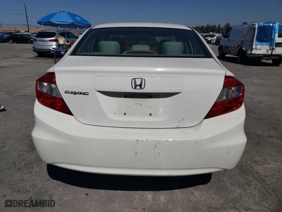 2012 Honda Civic Sdn LX with VIN 19XFB2F56CE391105, listed as a Copart auction lot 52382925 with 96,085 mi miles and Salvage Title. Bid and sale history available at carsss.com. Image 6.