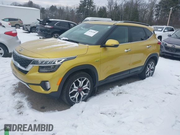 2021 Kia Seltos SX with VIN KNDETCA28M7166732, listed as a IAAI auction lot 41261289 with 35,979 mi miles. Bid and sale history available at carsss.com. Image 17.