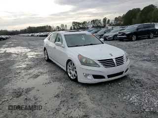 2013 Hyundai Equus Signature with VIN KMHGH4JH0DU065931, listed as a Copart auction lot 82661774 with 129,843 mi miles and Salvage title. Bid and sale history available at DreamBid. Image 11.