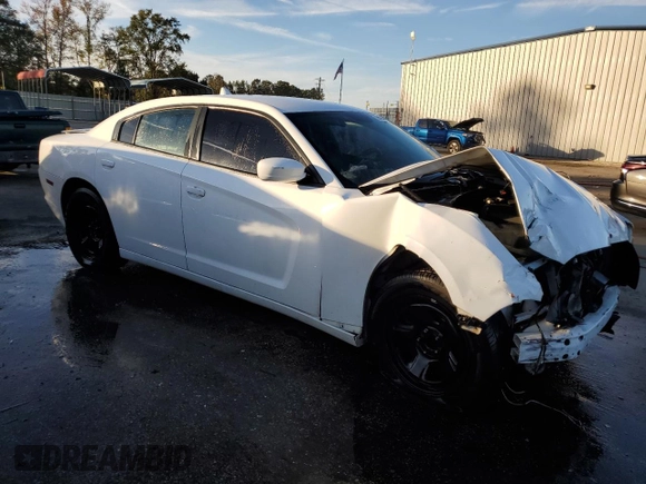 2014 Dodge Charger Police with VIN 2C3CDXAG0EH358597, listed as a Copart auction lot 79943644 with 137,821 mi miles and Salvage Title. Bid and sale history available at DreamBid. Image 4.