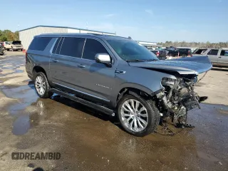 2022 GMC Yukon XL Denali with VIN 1GKS2JKLXNR228983, listed as a Copart auction lot 79202834 with 87,467 mi miles and Salvage Title. Bid and sale history available at carsss.com. Image 4.