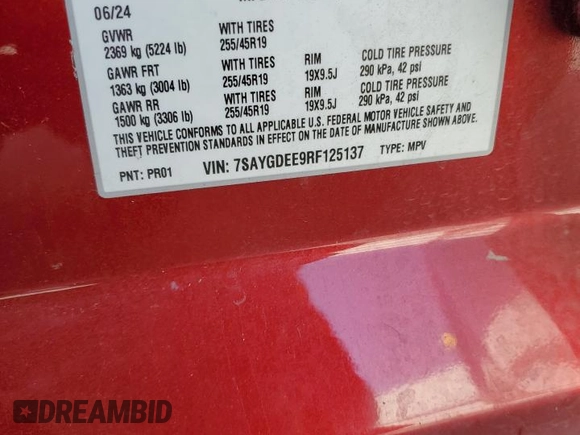 2024 Tesla Model Y Long Range с VIN 7SAYGDEE9RF125137, выставлен на аукционе Copart как лот 56301845 с пробегом 10 024 миль миль и Списание • Salvage title. История ставок и продаж доступна на DreamBid. Изображение 12.