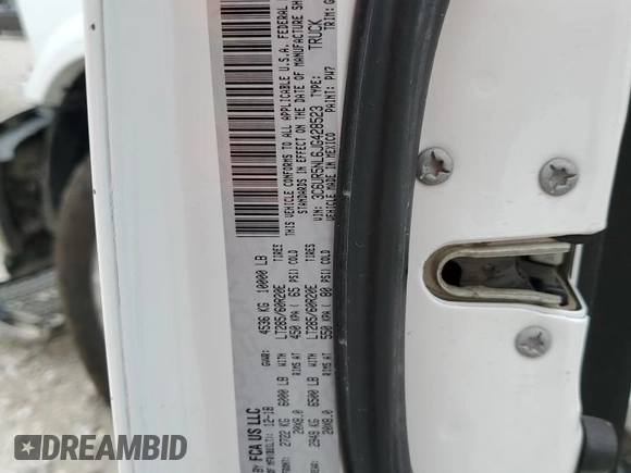 2018 Ram 2500 Laramie with VIN 3C6UR5NL6JG428523, listed as a Copart auction lot 51458495 with 153,678 mi miles and Salvage title. Bid and sale history available at DreamBid. Image 13.