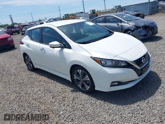 2021 Nissan LEAF SV with VIN 1N4AZ1CV0MC556505, listed as a IAAI auction lot 42438895 with 20,249 mi miles and . Bid and sale history available at DreamBid. Image 1.