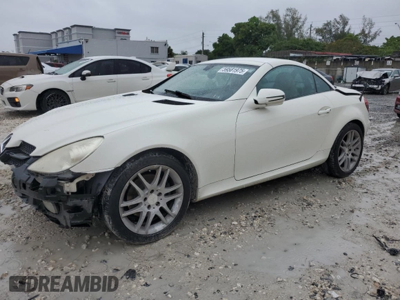 2009 Mercedes-Benz SLK 280 with VIN WDBWK54F99F192642, listed as a Copart auction lot 59581975 with 130,218 mi miles and Salvage title. Bid and sale history available at DreamBid. Image 1.