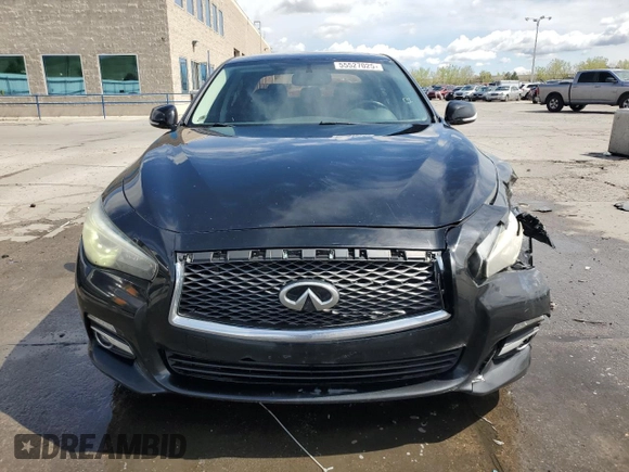 2014 Infiniti Q50 Sport with VIN JN1BV7AR2EM700296, listed as a Copart auction lot 55527025 with 142,878 mi miles and Salvage title. Bid and sale history available at DreamBid. Image 5.