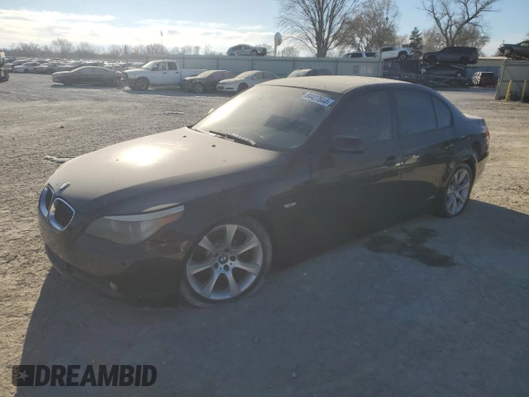 2005 BMW 5 Series 545i with VIN WBANB33505CN67031, listed as a Copart auction lot 84427644 with 204,870 mi miles and Clean Title. Bid and sale history available at carsss.com. Image 1.
