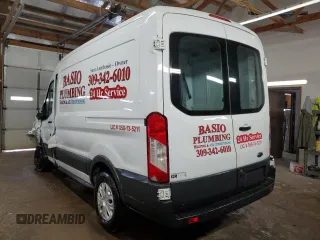 2015 Ford Transit Cargo with VIN 1FTNR1CM5FKA52415, listed as a Copart auction lot 89204035 with 169,656 mi miles and Salvage Title. Bid and sale history available at carsss.com. Image 2.