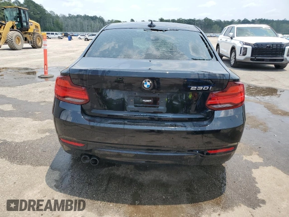 2021 BMW 2 Series 230i with VIN WBA2J1C04M7H22835, listed as a Copart auction lot 58811085 with 28,765 mi miles and Salvage title. Bid and sale history available at DreamBid. Image 6.