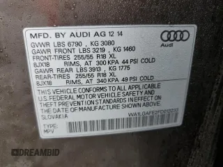 2015 Audi Q7 3.0T Premium Plus with VIN WA1LGAFE2FD013233, listed as a Copart auction lot 50936115 with 82,586 mi miles and Salvage Title. Bid and sale history available at carsss.com. Image 14.