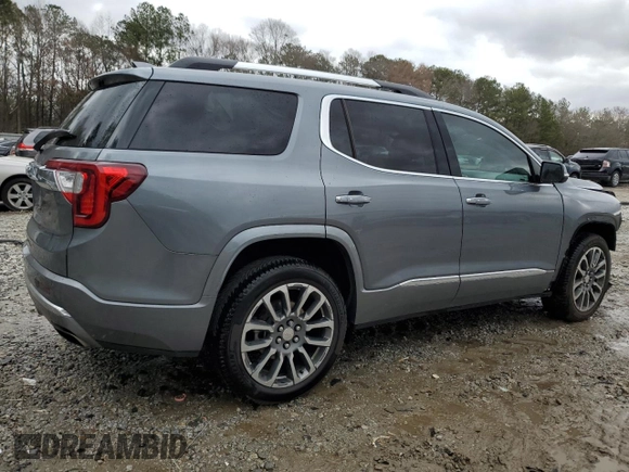 2020 GMC Acadia Denali with VIN 1GKKNPLS2LZ160451, listed as a Copart auction lot 47613745 with 53,214 mi miles and Salvage title. Bid and sale history available at DreamBid. Image 3.