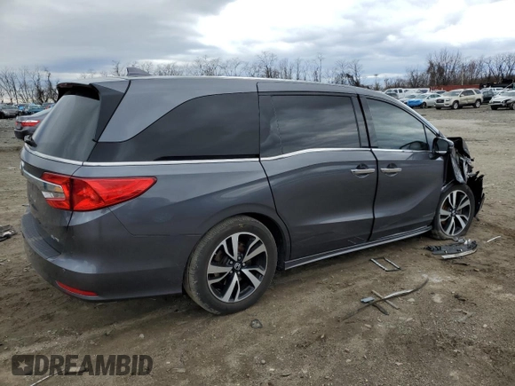 2018 Honda Odyssey Elite with VIN 5FNRL6H9XJB098123, listed as a Copart auction lot 48237955 with 85,261 mi miles and Salvage Title. Bid and sale history available at carsss.com. Image 3.