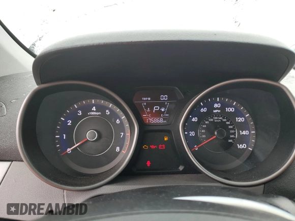 2016 Hyundai Elantra SE with VIN 5NPDH4AE5GH774298, listed as a Copart auction lot 45185505 with 175,868 mi miles and Salvage Title. Bid and sale history available at DreamBid. Image 9.