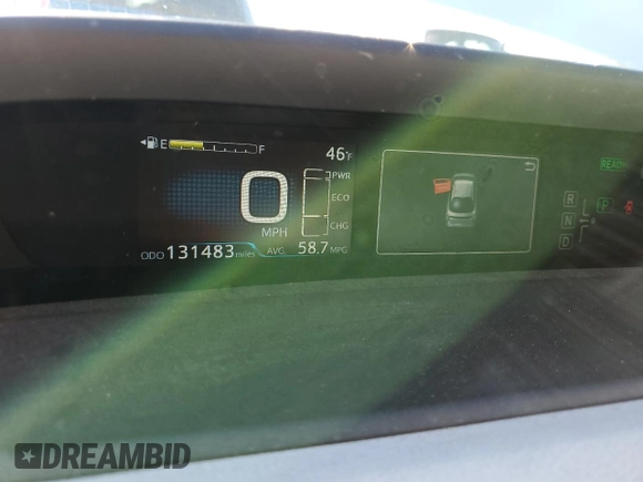 2016 Toyota Prius Two with VIN JTDKBRFU1G3516149, listed as a Copart auction lot 52538795 with 131,483 mi miles and Clean Title. Bid and sale history available at DreamBid. Image 9.