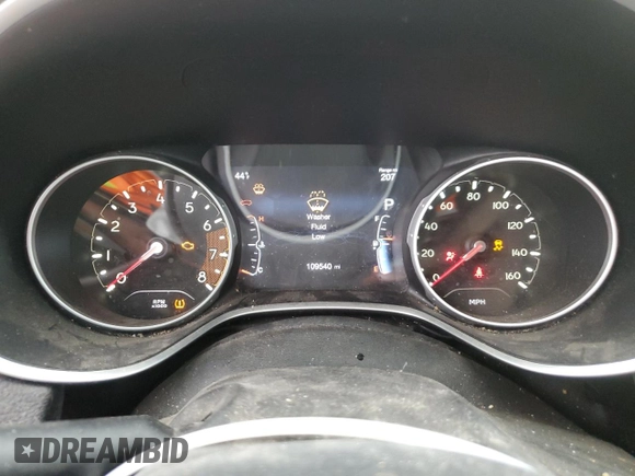 2018 Jeep Compass Latitude with VIN 3C4NJDBB6JT138932, listed as a Copart auction lot 44770095 with 109,540 mi miles and Salvage Title. Bid and sale history available at DreamBid. Image 9.