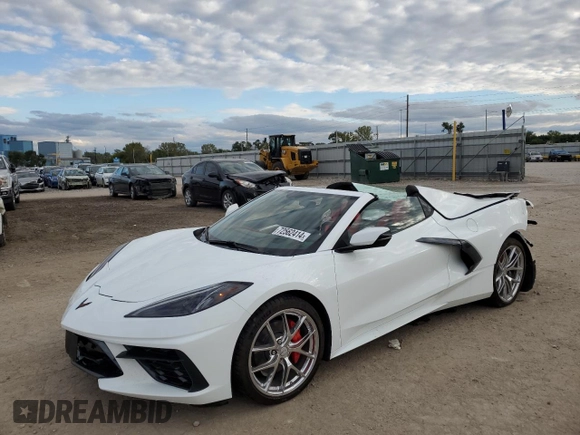 2021 Chevrolet Corvette 3LT with VIN 1G1YC3D45M5103473, listed as a Copart auction lot 72562414 with 7,190 mi miles and Salvage title. Bid and sale history available at DreamBid. Image 1.