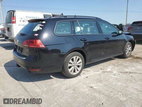 2017 Volkswagen Golf SportWagen S with VIN 3VW017AU1HM532340, listed as a Copart auction lot 58651844 with 73,535 mi miles and Salvage Title. Bid and sale history available at carsss.com. Image 3.
