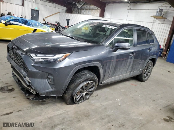 2024 Toyota RAV4 Hybrid XLE Premium with VIN JTMB6RFV3RD117432, listed as a Copart auction lot 45816155 with 18,957 mi miles and Salvage Title. Bid and sale history available at carsss.com. Image 1.