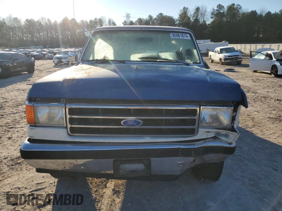 1990 Ford F-150 with VIN 1FTEF14N1LNA30373, listed as a Copart auction lot 85961874 with 27,509 mi miles and Salvage Title. Bid and sale history available at carsss.com. Image 5.