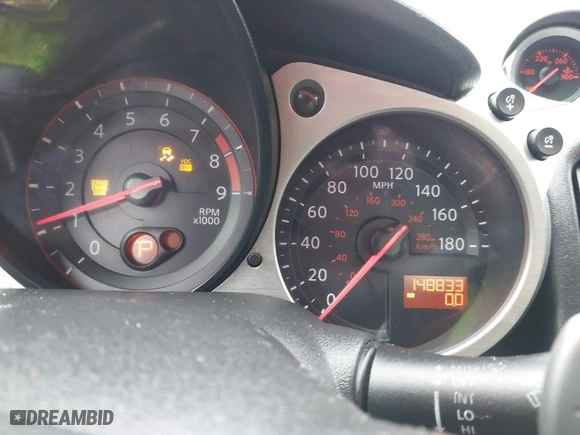 2010 Nissan 370Z Touring with VIN JN1AZ4FH8AM302891, listed as a IAAI auction lot 41384656 with 148,833 mi miles. Bid and sale history available at carsss.com. Image 7.