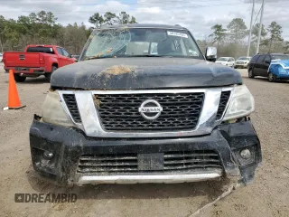 2017 Nissan Armada Platinum with VIN JN8AY2NF8H9301150, listed as a Copart auction lot 48145165 with 121,835 mi miles and Salvage Title. Bid and sale history available at carsss.com. Image 5.