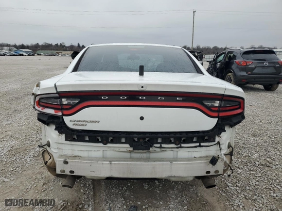 2016 Dodge Charger Police with VIN 2C3CDXKT8GH211698, listed as a Copart auction lot 43818345 with 191,951 mi miles and Salvage Title. Bid and sale history available at carsss.com. Image 6.
