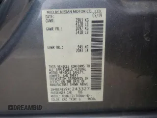 2019 Nissan Altima SL with VIN 1N4BL4EV2KC243327, listed as a Copart auction lot 51425485 with 92,624 mi miles and Salvage title. Bid and sale history available at DreamBid. Image 14.