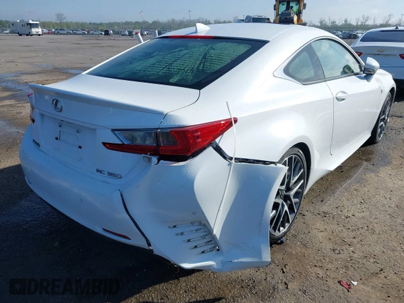 2015 Lexus RC 350 F Sport with VIN JTHHE5BC0F5004911, listed as a IAAI auction lot 41360291 with Not provided miles and . Bid and sale history available at DreamBid. Image 4.