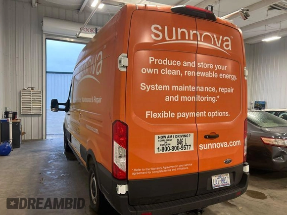 2023 Ford Transit Cargo with VIN 1FTBR1X81PKA75434, listed as a IAAI auction lot 42742887 with 5,111 mi miles and . Bid and sale history available at DreamBid. Image 2.